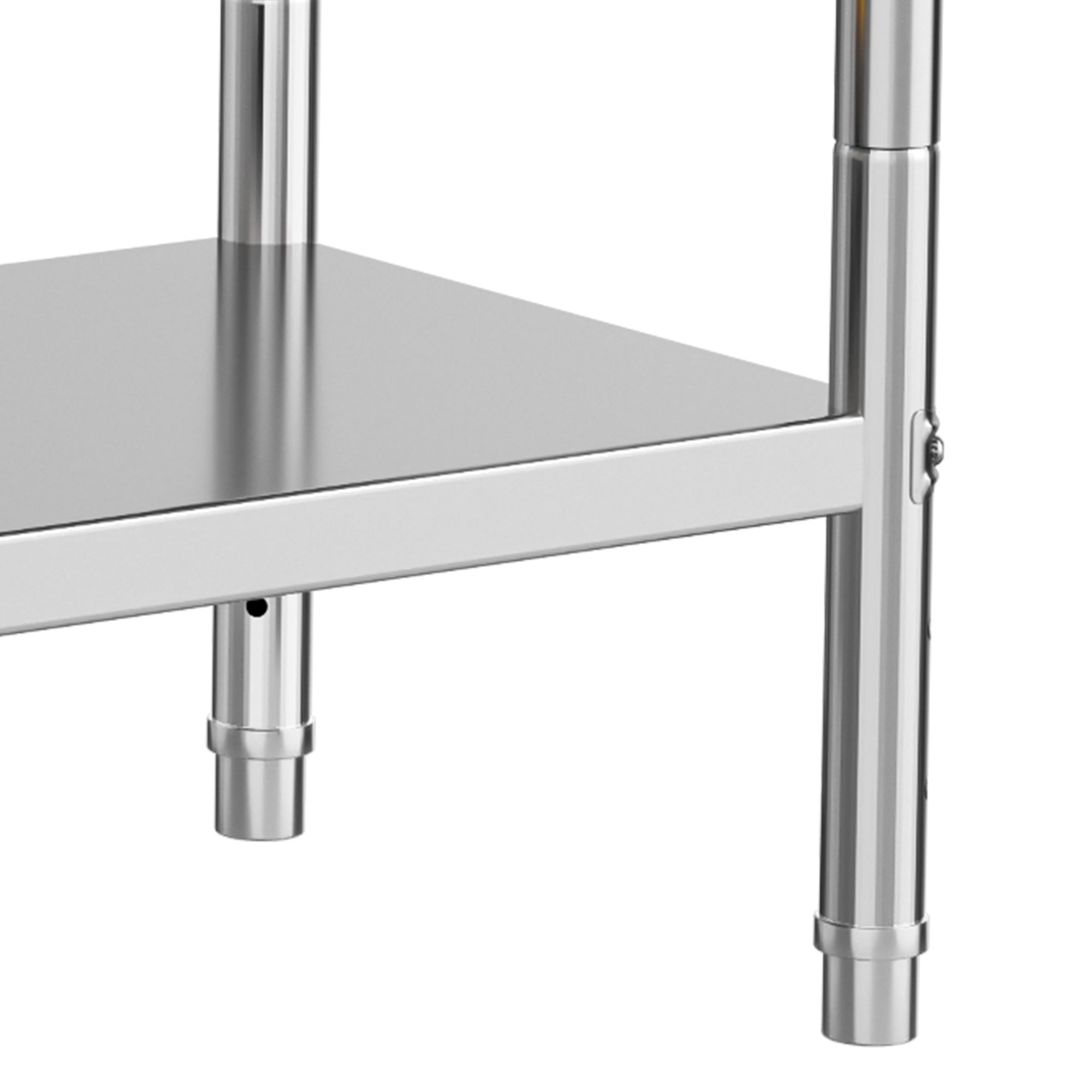 Uforic 330lb Capacity 30" x 24" Stainless Steel Adjustable Workbench for Home & Commercial Use