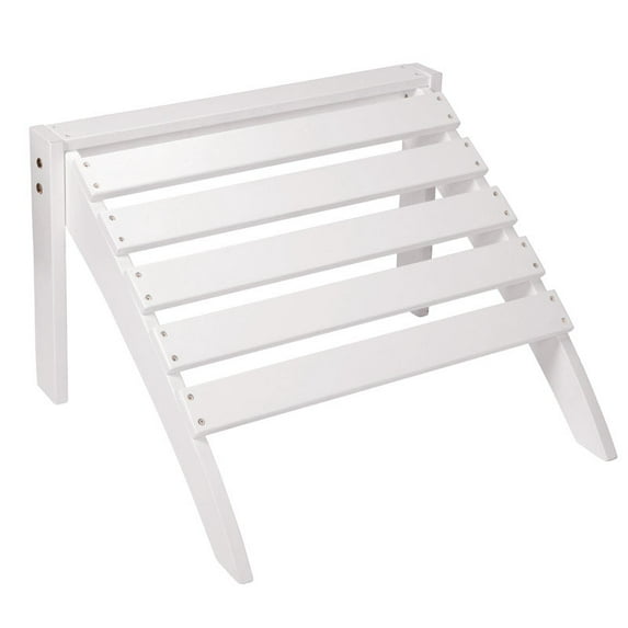 Wood Ottoman - White