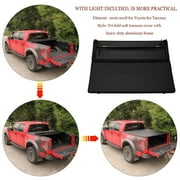 Tri-Fold Tonneau Cover For Toyota For Tacoma 2016- Heavy-Duty Construction