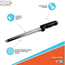 Kitchen   Home Carving Bread Knife – 8” Sharp Stainless Steel Serrated All Purpose Kitchen Knife