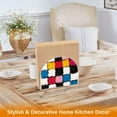 thumbnail image 6 of Yayeee Napkin Holder for Table Kitchen Paper Tissue Organization, White Checkered Pattern, 6 of 8
