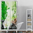 thumbnail image 3 of Zen Spa Shower Curtain Green Bamboo Pebble Stream Relaxing Meditation Shower Curtains Decorative for Bathroom Waterproof Fabric Shower Curtain with Hooks 36x72 Inches, 3 of 6
