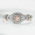 thumbnail image 4 of Princess Cut Pink CZ 925 Silver Engagement Ring Women's Rose Gold Ring Size 5-10, 4 of 4
