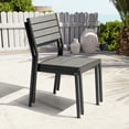 thumbnail image 7 of Crestlive Products Set of 2 Dining Chairs Aluminum Restaurant Chair Armless, Gray, 7 of 7