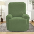 thumbnail image 2 of Lavish Cover Stretch Recliner Chair Cover, Non-Slip Slipcovers for Recliner Chair, Washable Furniture Protector with Pocket & Elastic Bottom for Kids Pets, 1 Seater, Green, 2 of 9