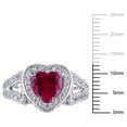 thumbnail image 2 of Everly Women's Created Sapphire and Ruby Sterling Silver Engagement Ring, 2 of 6