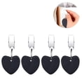 thumbnail image 2 of 4 Packs Tablecloth Weights Hangers Heart Shape Stone Table Cloth Weights with Stainless Steel Clips Heart Stone Tablecloth Weights Clips, 2 of 5