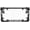 Black/Silver, variant on Aloha Hawaii Hibiscus Floral Flowers Design Palm Tree Heavy Duty Metal License Plate Frame Auto License Plate Frame/Car Accessories (Chrome/D.Pink)