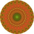 thumbnail image 1 of Ahgly Company Machine Washable Indoor Round Transitional Lava Red Area Rugs, 7' Round, 1 of 7