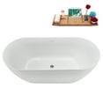 thumbnail image 2 of 67" Streamline N4780CH Soaking Freestanding Tub and Tray With Internal Drain in Polished Chrome, 2 of 6