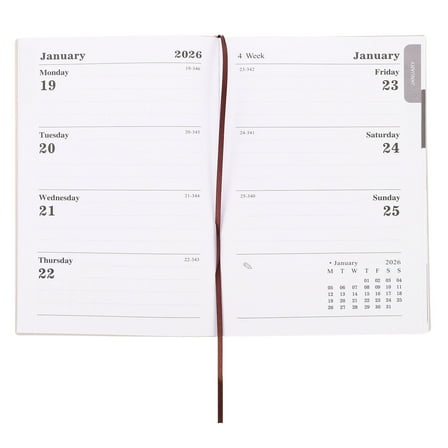 ELAYARD Cute Planner 2026: Weekly Notebook Planner Black Material for Students 1 Pcs
