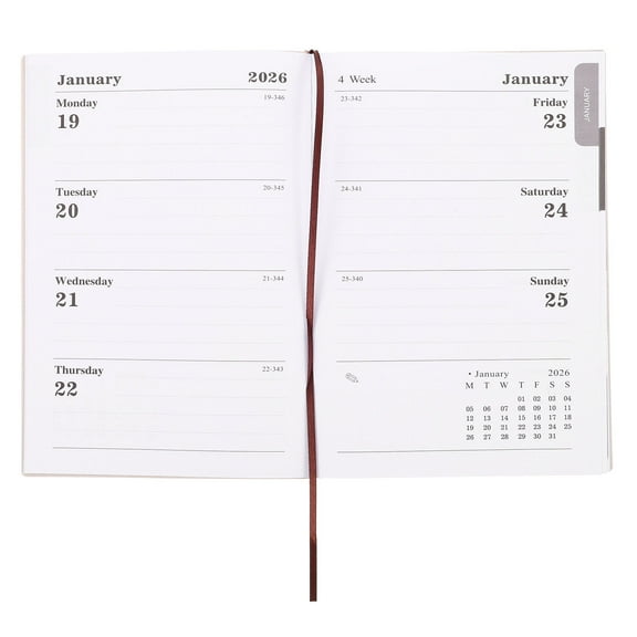 ELAYARD Cute Planner 2026: Weekly Notebook Planner Black Material for Students 1 Pcs