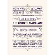 Flourishing Fleur de Lis Standard Wedding Invitation