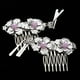 thumbnail image 2 of 2 Piezas Boda Nupcial Pta Flor Cristal Pinzas para El Cabello Peine Joyería - Púrpura, tal se describe Macarena Flor de la horquilla china, 2 of 7
