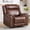 Brown, variant on Ebello Faux Leather Manual Recliner, Mid-Century Modern Reclining Chair with Padded Headrest and Armrest for Living Room, Home Theater, Office, Brown