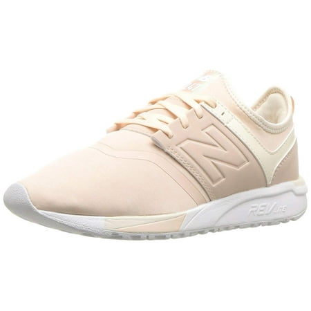 NEW BALANCE Womens Pink Mixed Media Logo Padded Lifestyle 247 Round Toe Lace-Up Athletic Sneakers Shoes 8.5