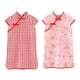 thumbnail image 1 of Vestido Qipao Cheongsam para niñas, Vestido Floral y a Cuadros de Verano para niñas pequeñas, Vestido Informal para niñas pequeñas, 90 cm, 1 of 5