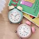 thumbnail image 5 of Reloj rosa for dormitorio, reloj despertador analógico con pilas for cama, sala de estar, sala de estudio, dormitorio escolar, reloj despertador de escritorio, 5 of 6