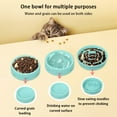 thumbnail image 6 of Slow Feeder Bowl for Dog and Cat, Universal 2 in 1 Silicone Dog Food and Water Bowls, Portable Double-Sided Silicone pet Bowl -Anti-Gulping Pet Slower Food Feeding Dishes, 6 of 9