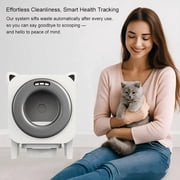 Automatic Cleaning Cat Litter Box 69L Smart Kitty Litter box Self cleaning with Odor Purification System and Waste Bag APP Control Health Monitoring