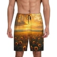 thumbnail image 1 of Fotbe Sunflower Sunset Rainfall Pantalones Cortos de Pijama para Hombre, Ropa de Dormir, Pantalones de Pijama Cortos para Hombre-4X-Large, 1 of 6