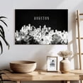 thumbnail image 3 of Elephant Stock Houston Skyline Bw Wall Art - Horizontal Canvas Wall Art - Living Room Wall Decor - City Canvas - Black And White Decor - 24" x 16", 3 of 8