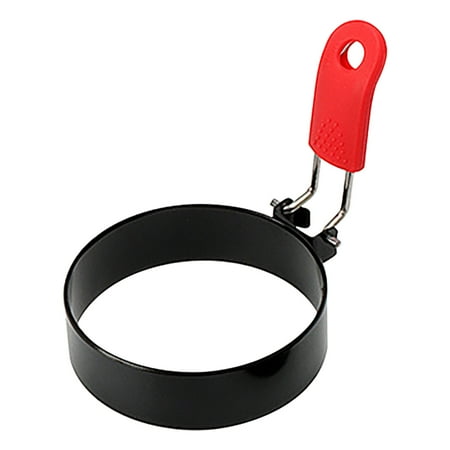 

Fjofpr Hot kitchen Round Omelette Mould Non-stick Omelette Ring Silicone Handle Omelette Ring