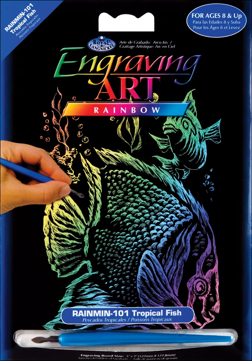 Rainbow Foil Engraving Art Keychains     090672172532 