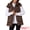 Coffee, variant on DARING DIVA Women's Puffer Vest Coat Hooded Zip Up Long Sleeveless Jacket S Khaki
