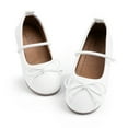 thumbnail image 6 of Ccpelsie Girls Flats Dress Shoes Little Kid Princess Ballerina Flats for Birthday Party - Girls Mary Jane Shoe for Wedding School(White,8.5), 6 of 9