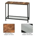 thumbnail image 6 of HODELY Modern Industrial Wood Grain 2 Floors 40-Inch Rectangle Wrought Iron Sofa Table, 6 of 13
