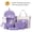 PURPLE, variant on 4 Pcs Simple Casual Backpack Large Capacity Schoolbag Travel Bag Canvas Shoulder Bag
