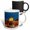 Multicolor, variant on 3drose, Dome of the Rock at Night Atop the Temple Mount, 11oz Two-tone Green Mug