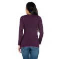thumbnail image 3 of 24/7 Comfort Apparel Women's Solid Long Sleeve Scoop Neck Tee, 3 of 4