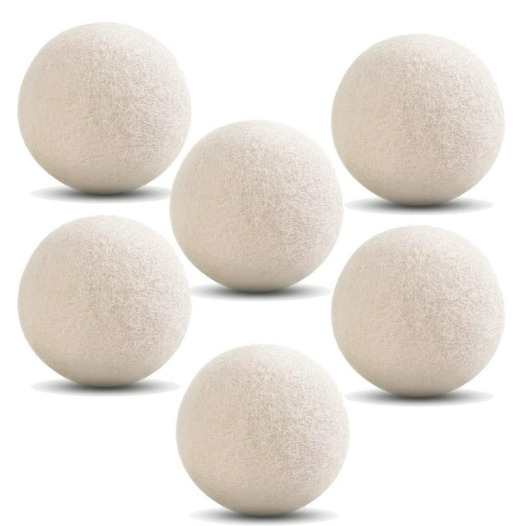 Sexy Sparkles Premium Wool Dryer Balls 6-Pack XL Reusable Natural Chemical  Free Fabric Softener, Laundry Dryer Balls 100% Premium Wool, Wool Balls