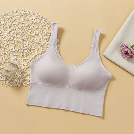 

uikmnh Bras for Women Women s sleep Yoga vest sports leisure elastic rimless underwear