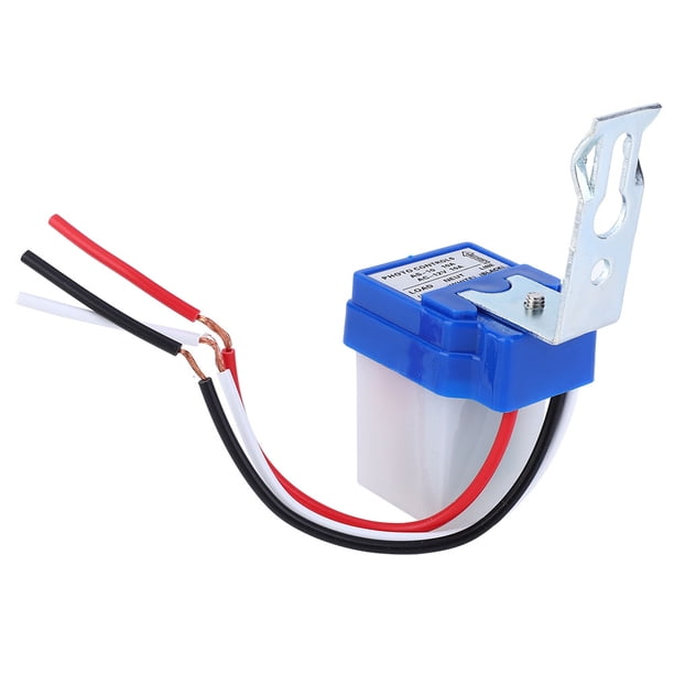 2 piezas de interruptor de luz automático para exteriores, interruptor de detección controlado por fotografía de calle, PhotoswitchAS-10A-12V DC12V