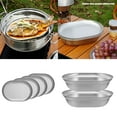 thumbnail image 2 of lixuesong Rusts Resistant Stainless Steel Dinner Plates/ Soup Basin Dinnerwares for Camping Barbecues and Family Gatherings, 2 of 3