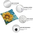 thumbnail image 4 of Nawypu Pillowcase Plant Watercolor Painting Sunflower Gift for Wedding Birthday Throw Pillow Covers Super Soft Cushion Cover Sofa Decorative Square  Pillowcover, 4 of 6