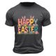 thumbnail image 1 of Camisa Casual de Cuello de la Tripulación de la Impresión de Pascua de Manga Corta de Verano Top Ligero de Poliéster para los Hombres, Camiseta de Manga Corta para el Uso Diario de Primavera Verano, 1 of 8