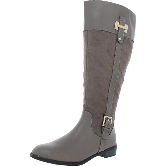 Karen Scott Womens Leather Zipper Knee-High Boots