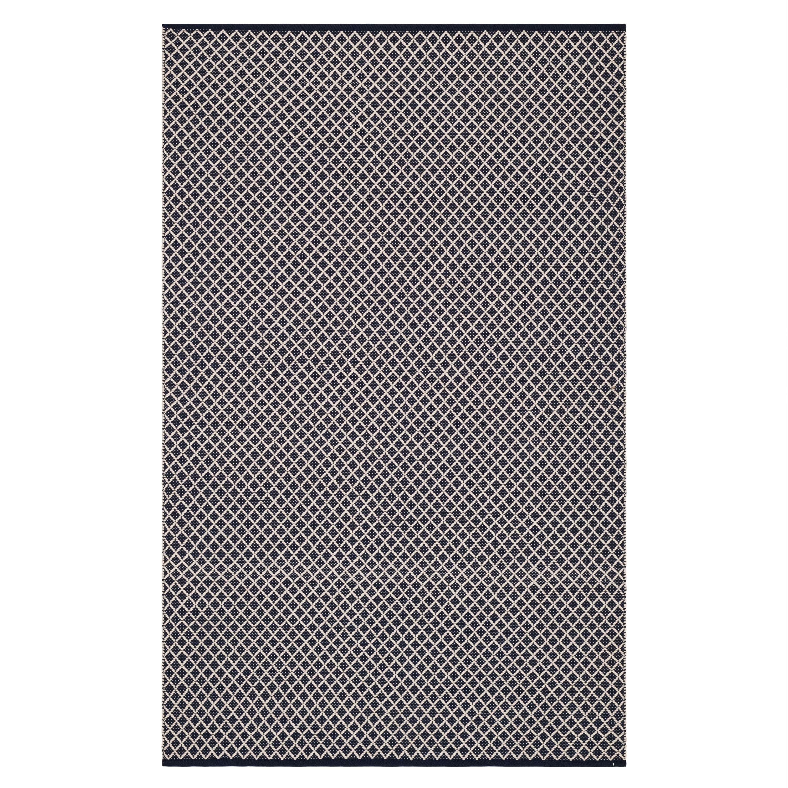 Trellis Navy Handwoven Indoor/Outdoor Rug, 2'6