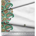 thumbnail image 3 of Soimoi Rayon Crepe Fabric Floral & Paisley Block Printed Fabric 1 Yard 46 Inch Wide, 3 of 3
