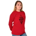 thumbnail image 4 of Wolf Pack Triangle Symbol Spirit Animal Plus Size Long Sleeve Graphic Tee Shirt Brisco Brands 2X, 4 of 5