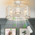 thumbnail image 1 of Costway 20" Caged Bladeless Ceiling Fan with Light Reversible Motor & Remote Control, 1 of 8