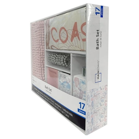Mainstays 17-Piece Bathroom Set, Coastal