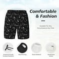 thumbnail image 6 of Picia Cute Skull pattern Mens Swim Trunks with Compression Liner Stretch Beach Shorts Quick Dry with Zipper Pockets No-Chafing Board Shorts-3X-Large, 6 of 9