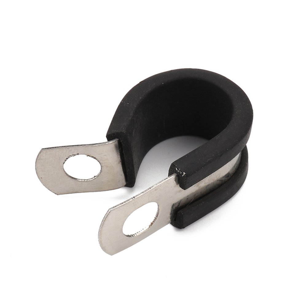 Details about / 50Pcs//Set Cable Clamps 1//4-in 1-in 3//8-in Rubber Cushion Insulated Metal Clamp