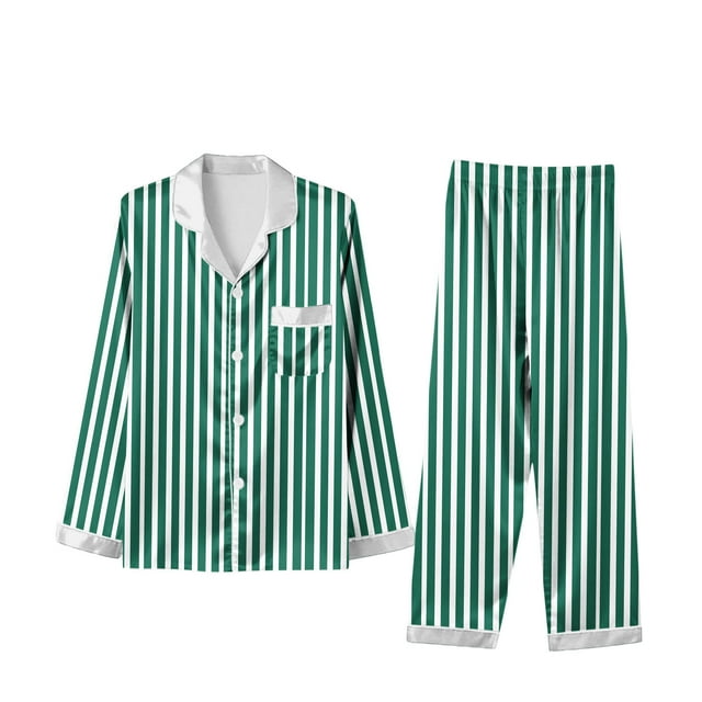 Ensemble de Pyjama Assorti Coupe Régulière Femmes Parent-Enfant Ensemble Mode Ample Décontracté Manches Longues Haut Vêtements de Maison Pyjamas Ensemble Deux Pièces