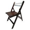 thumbnail image 4 of Folding Chairs Set of 4, Wood Portable Event Chairs Wedding Chairs with Slatted Seat, Lightweight Folding Chairs for Balcony Backyard Dining Room, Fully Assembled, 4 of 7